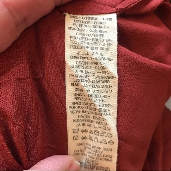 FREE People plaid mini skirt. Size 0. Burgundy plaid. - Picture 5 of 5